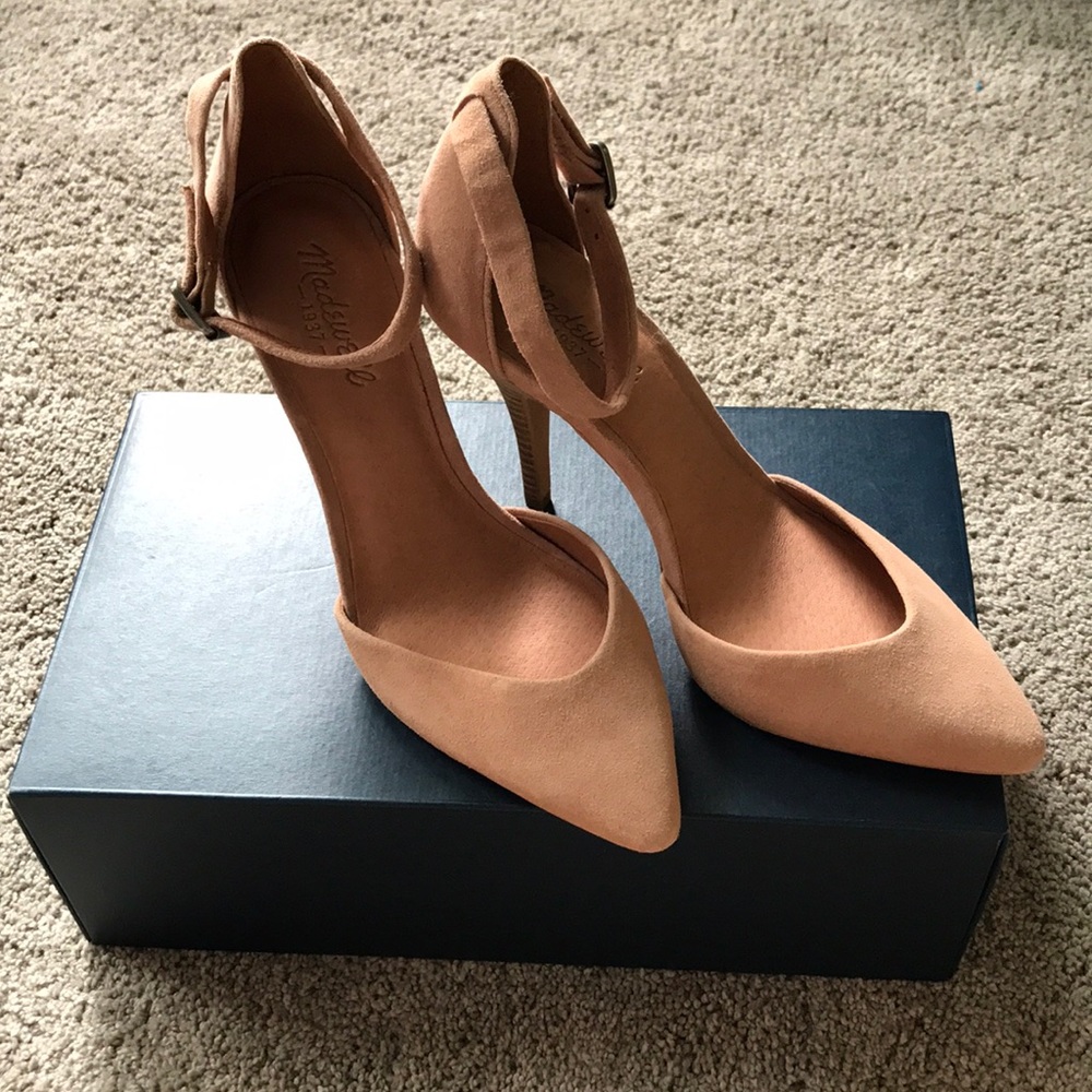 NEW Madewell “The Nora Heel” pink suede heels / size 8.5